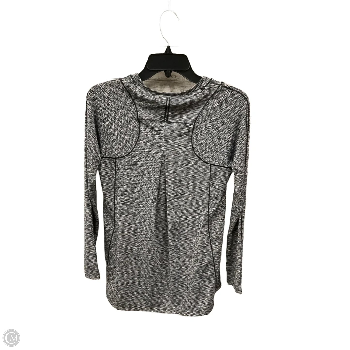 Athletic Top Long Sleeve Crewneck By Calvin Klein In Grey, Size: S