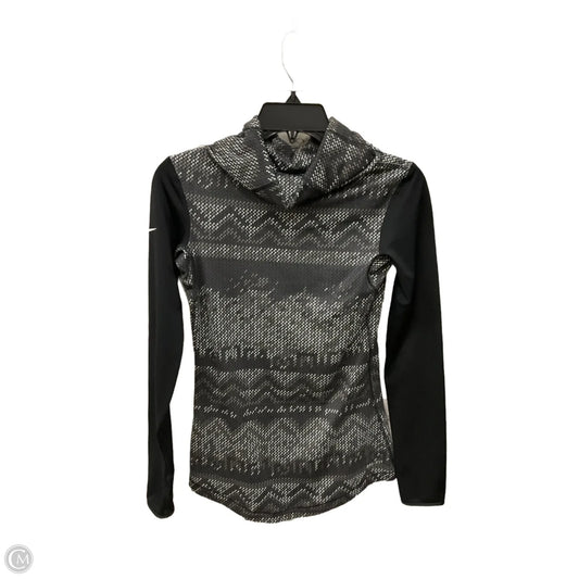Athletic Top Long Sleeve Collar By Nike Apparel In Grey, Size: S