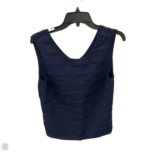 Top Sleeveless By Ann Taylor In Navy, Size: L