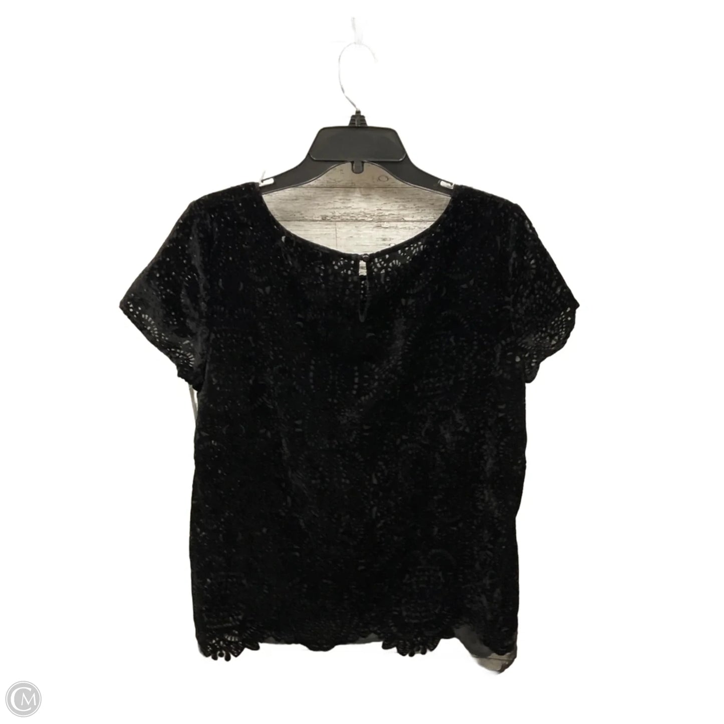 Top Short Sleeve By Loft In Black, Size: M