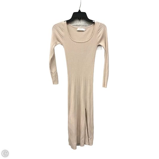 Dress Casual Midi By Astr In Cream, Size: Xs
