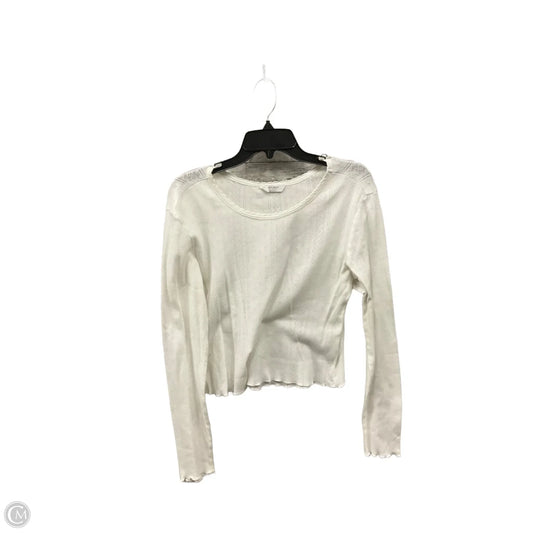 Top Long Sleeve By Lucky Brand In White, Size: M
