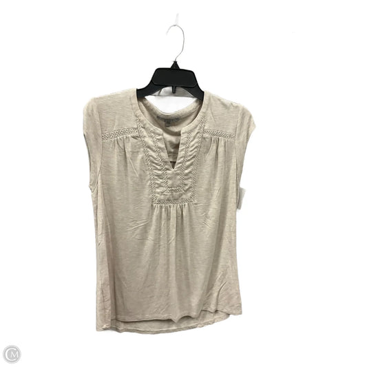 Top Short Sleeve By Daniel Rainn In Brown, Size: M