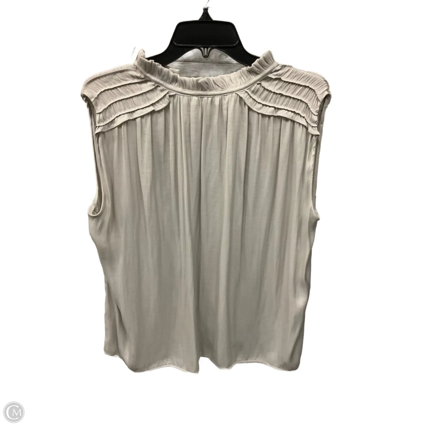 Top Short Sleeve By Current Air In Silver, Size: M