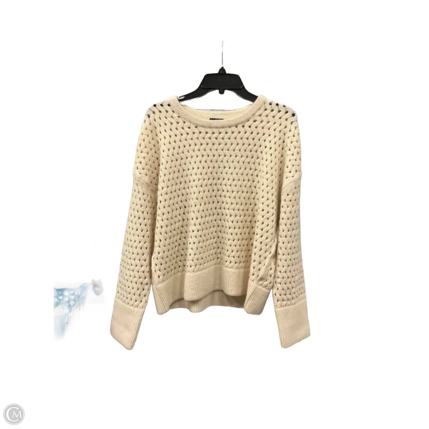 Sweater By Express In Cream, Size: L