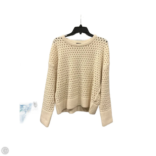 Sweater By Express In Cream, Size: L