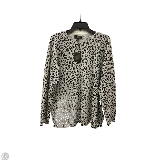 Top Long Sleeve By Charter Club In Grey, Size: 2x