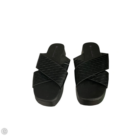 Sandals Heels Platform By Gloria Vanderbilt In Black, Size: 8.5