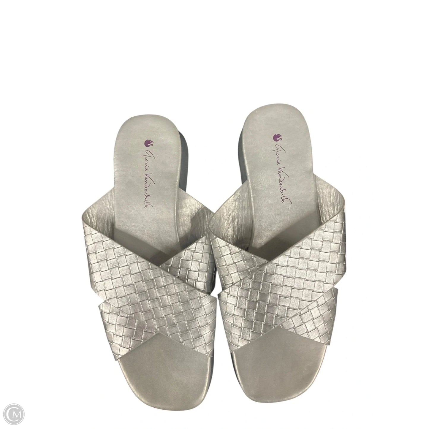 Sandals Heels Platform By Gloria Vanderbilt In Silver, Size: 11