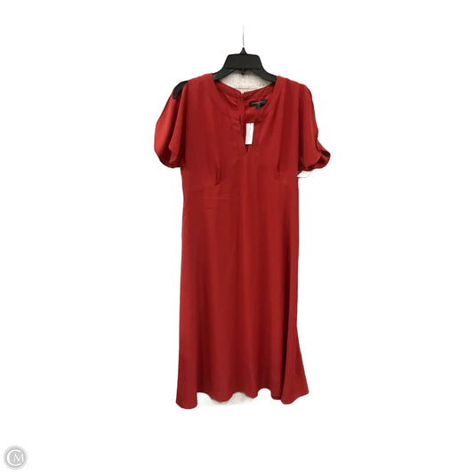 Dress Casual Midi By Banana Republic In Orange, Size: 4