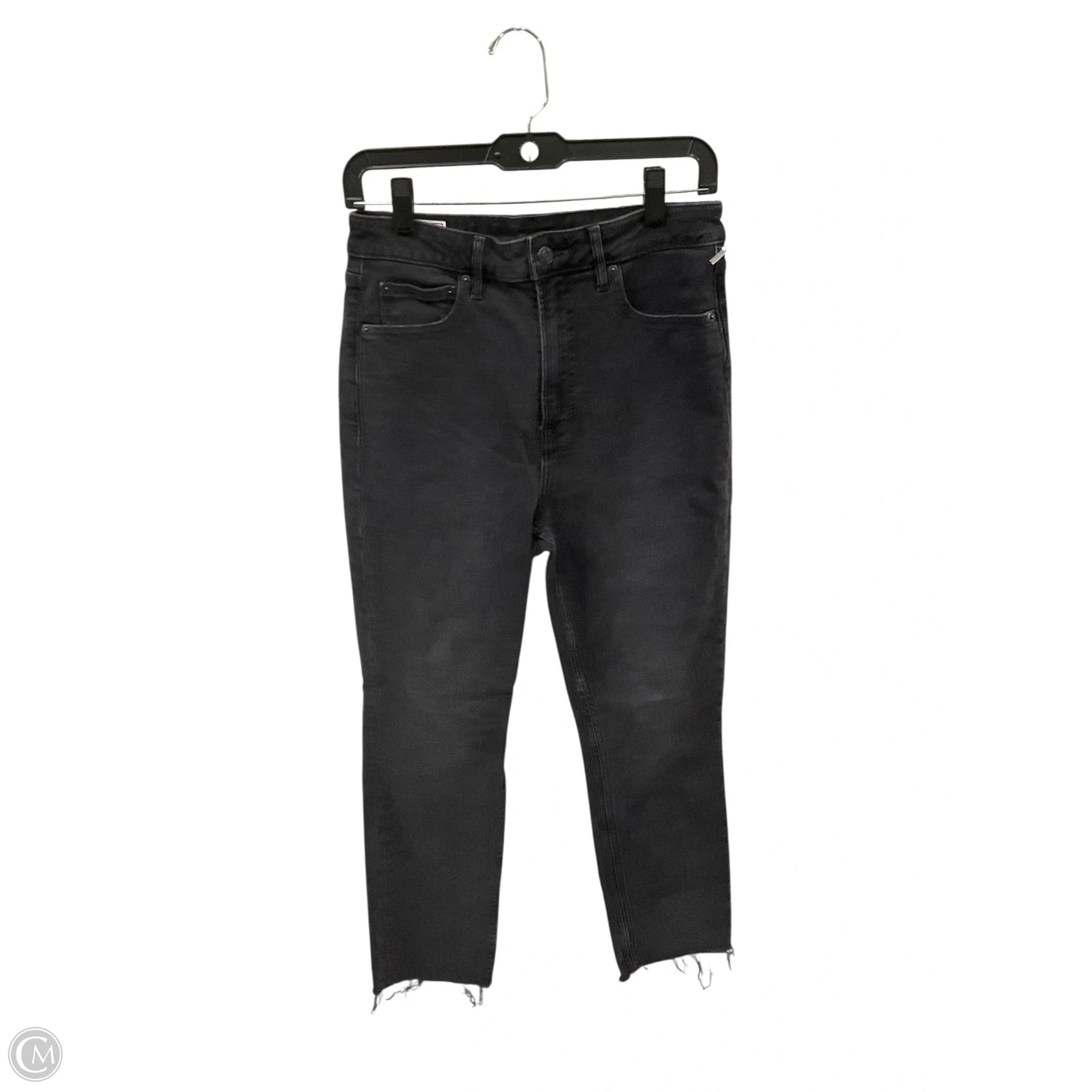 Jeans Straight By Gap In Black Denim, Size: 8
