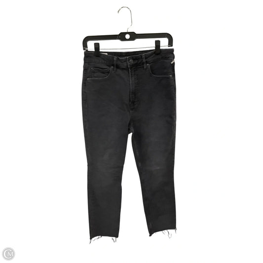 Jeans Straight By Gap In Black Denim, Size: 8