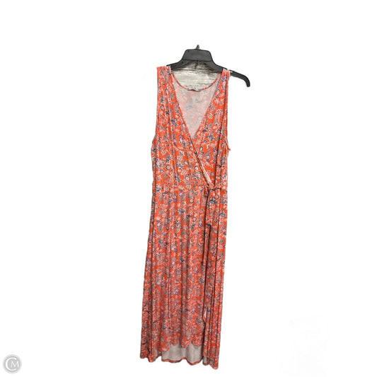 Dress Casual Maxi By Clothes Mentor In Orange, Size: L