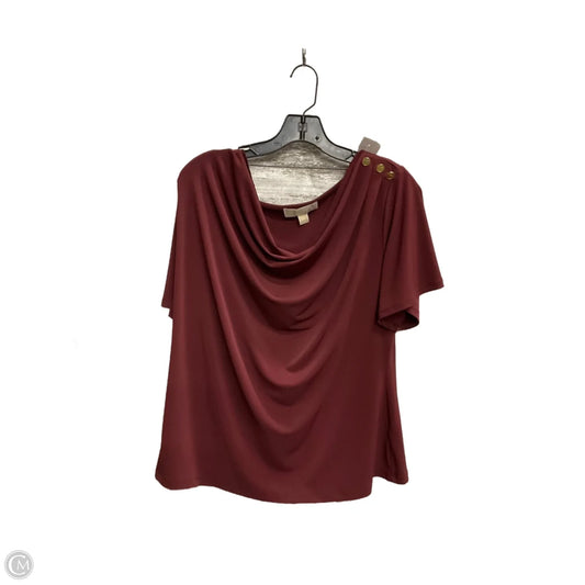 Top Short Sleeve By Michael By Michael Kors In Red, Size: Xl