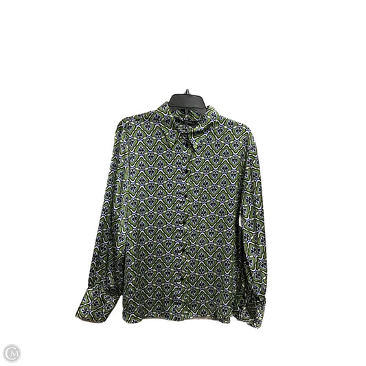 Blouse Long Sleeve By Zara In Green, Size: Xl