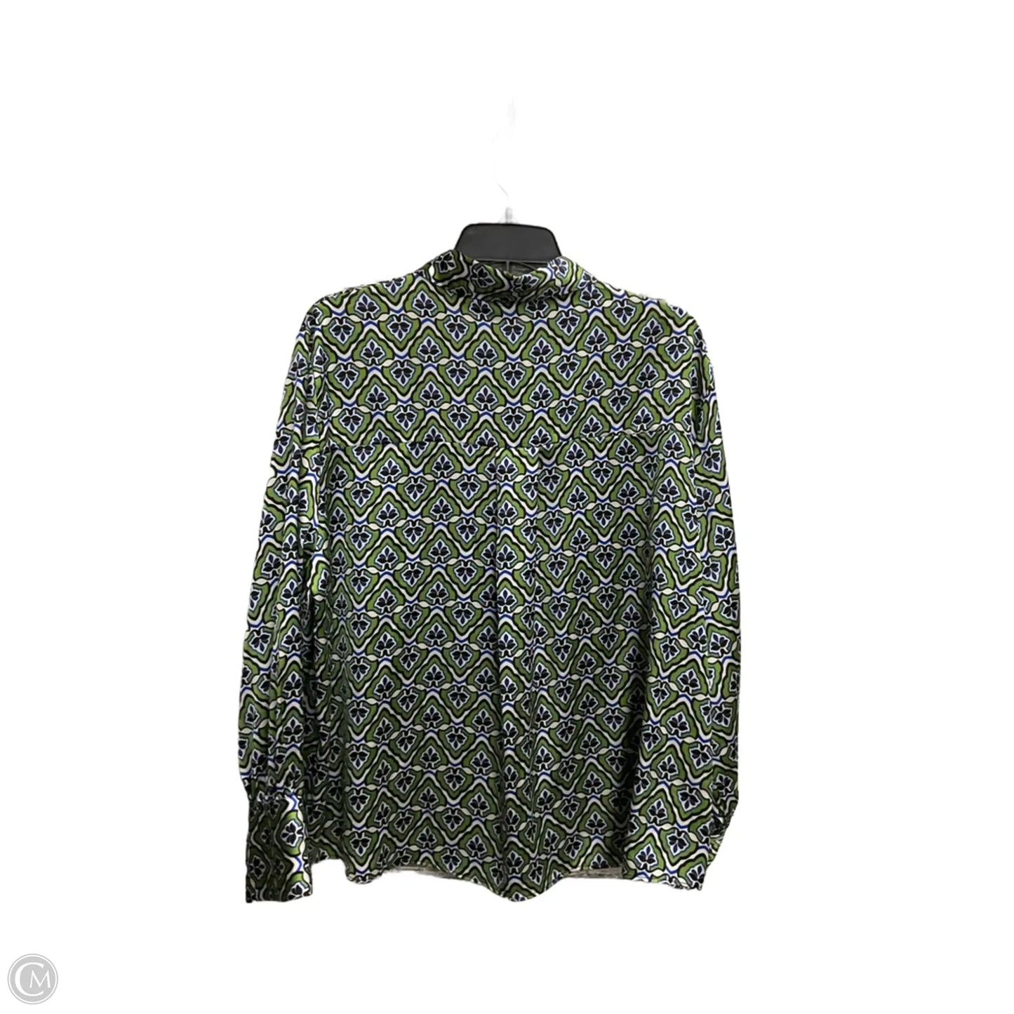 Blouse Long Sleeve By Zara In Green, Size: Xl