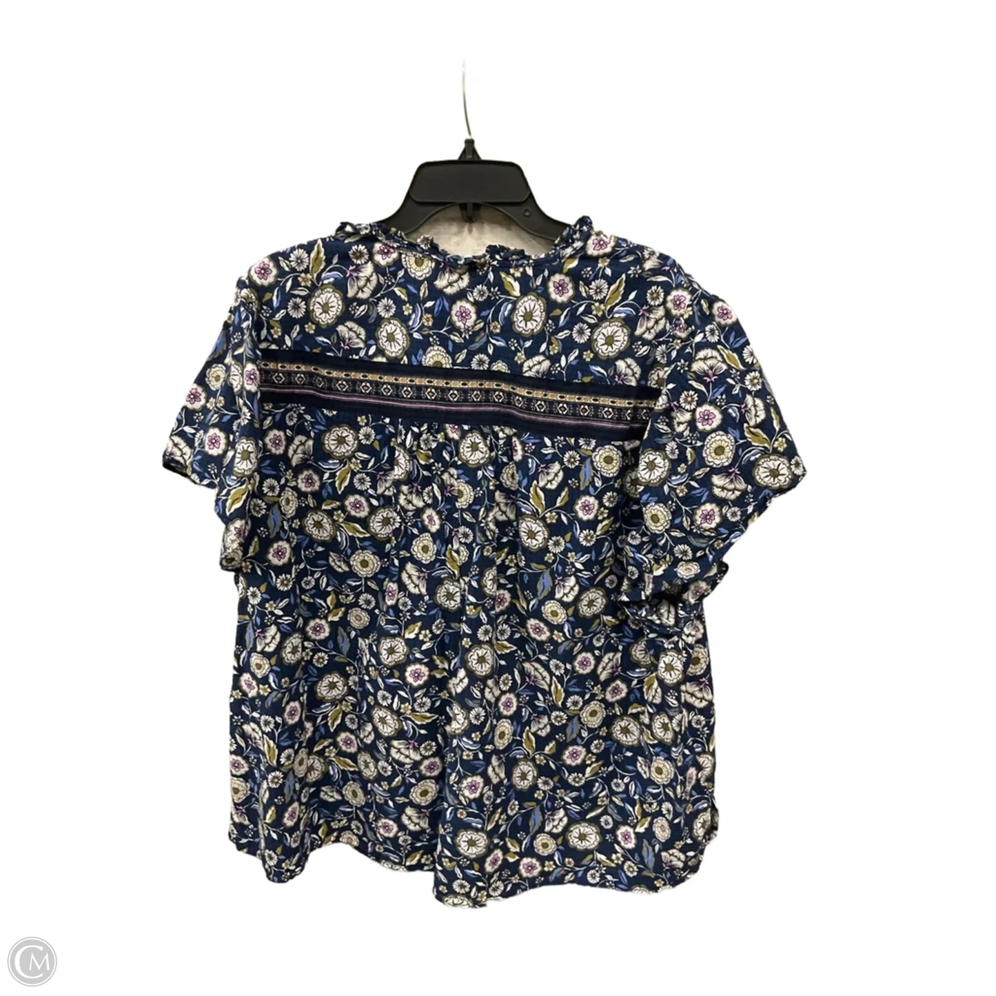 Top Short Sleeve By Lane Bryant In Blue, Size: 3x