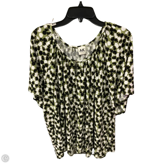 Top Short Sleeve By Anne Klein In Green, Size: 3x