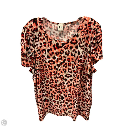 Top Short Sleeve By Anne Klein In Red, Size: 3x