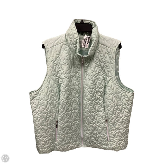 Vest Puffer & Quilted By Cj Banks In Green, Size: 2x