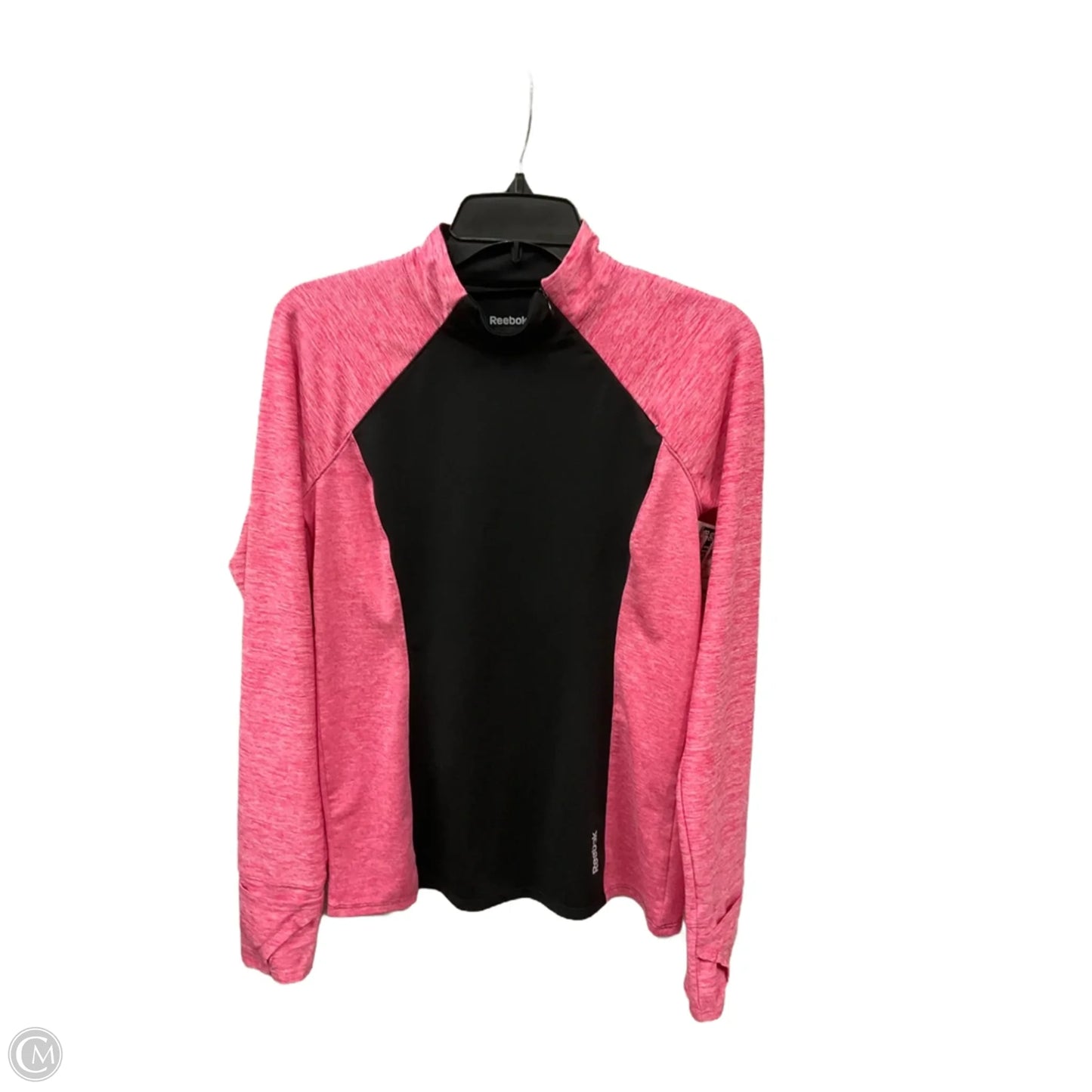 Athletic Top Long Sleeve Crewneck By Reebok In Pink, Size: S