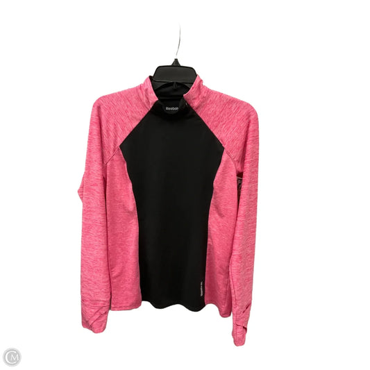 Athletic Top Long Sleeve Crewneck By Reebok In Pink, Size: S