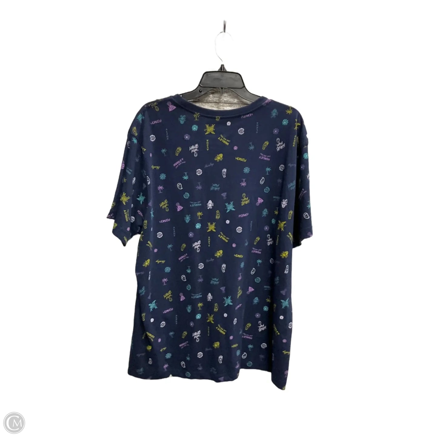 Top Short Sleeve By Hurley In Blue, Size: Xl
