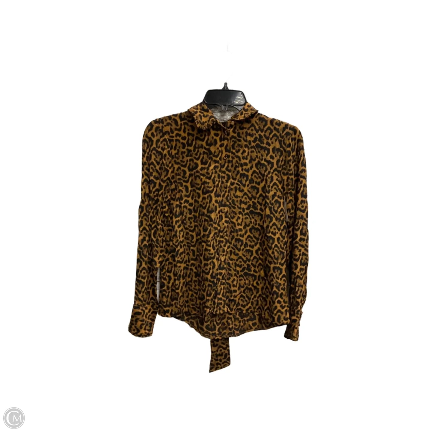 Blouse Long Sleeve By J. Crew In Animal Print, Size: Xs