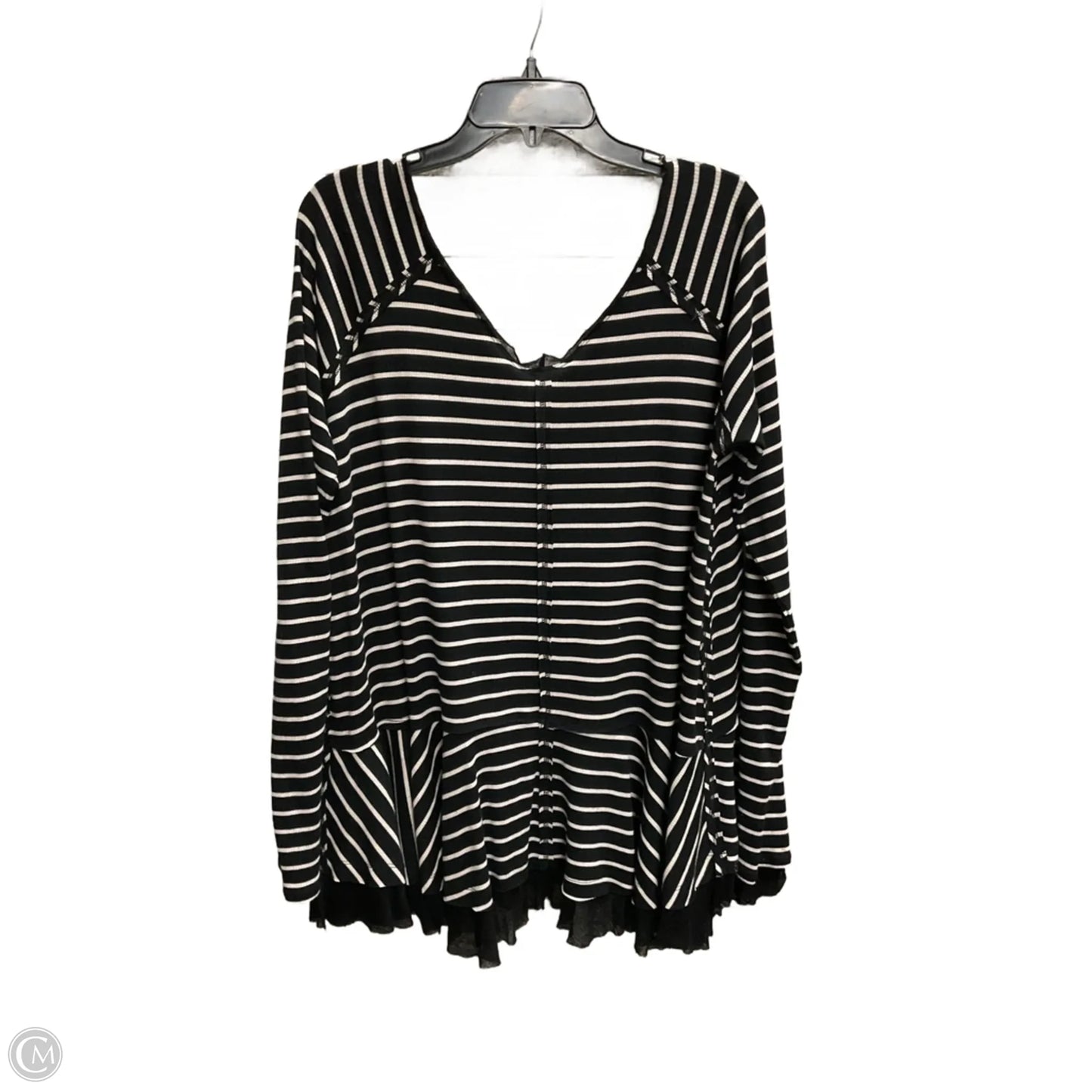 Top Long Sleeve By We The Free In Striped Pattern, Size: L