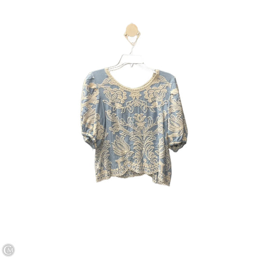Top Short Sleeve By Solitaire In Blue, Size: L