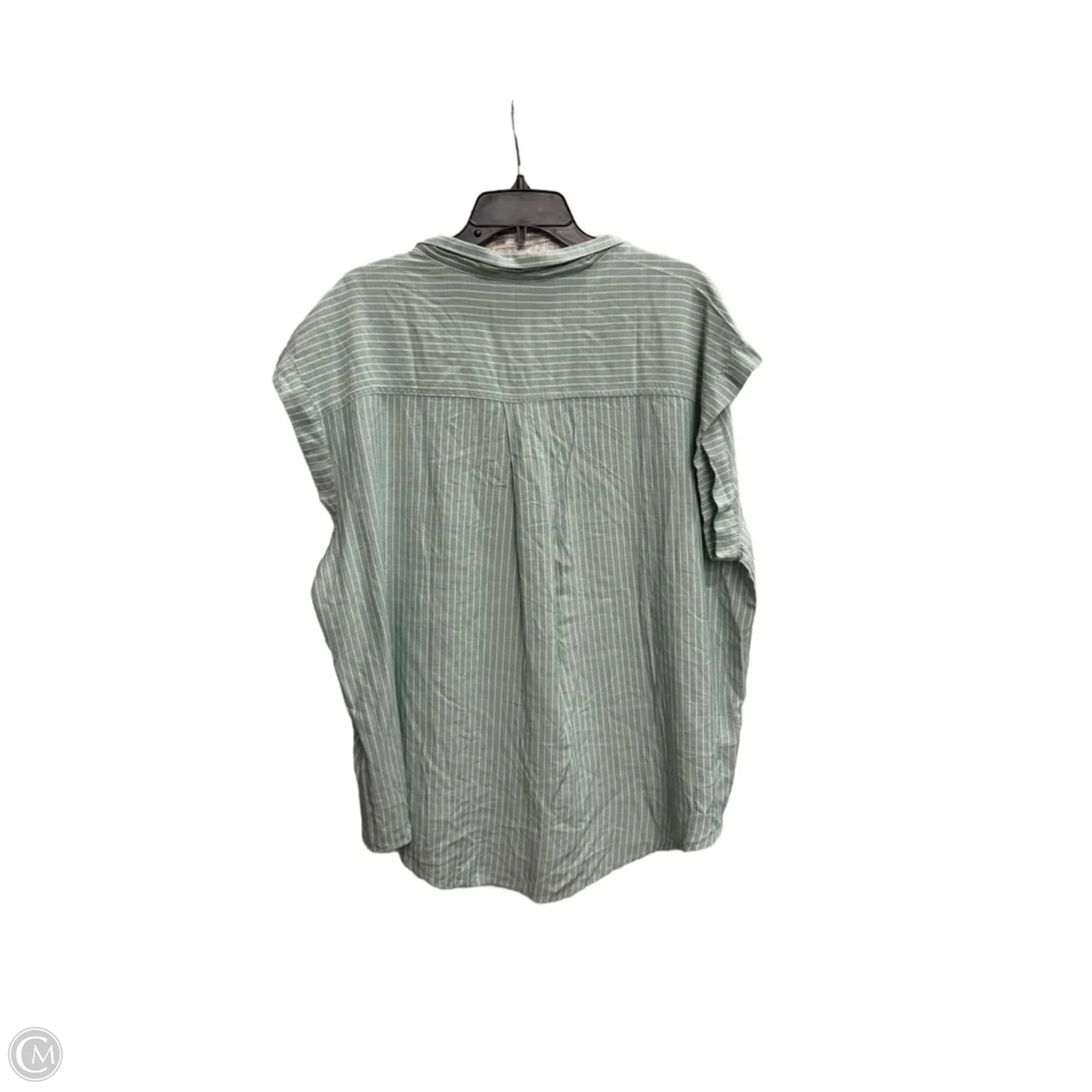 Blouse Short Sleeve By Jachs Girlfirend In Green, Size: Xxl