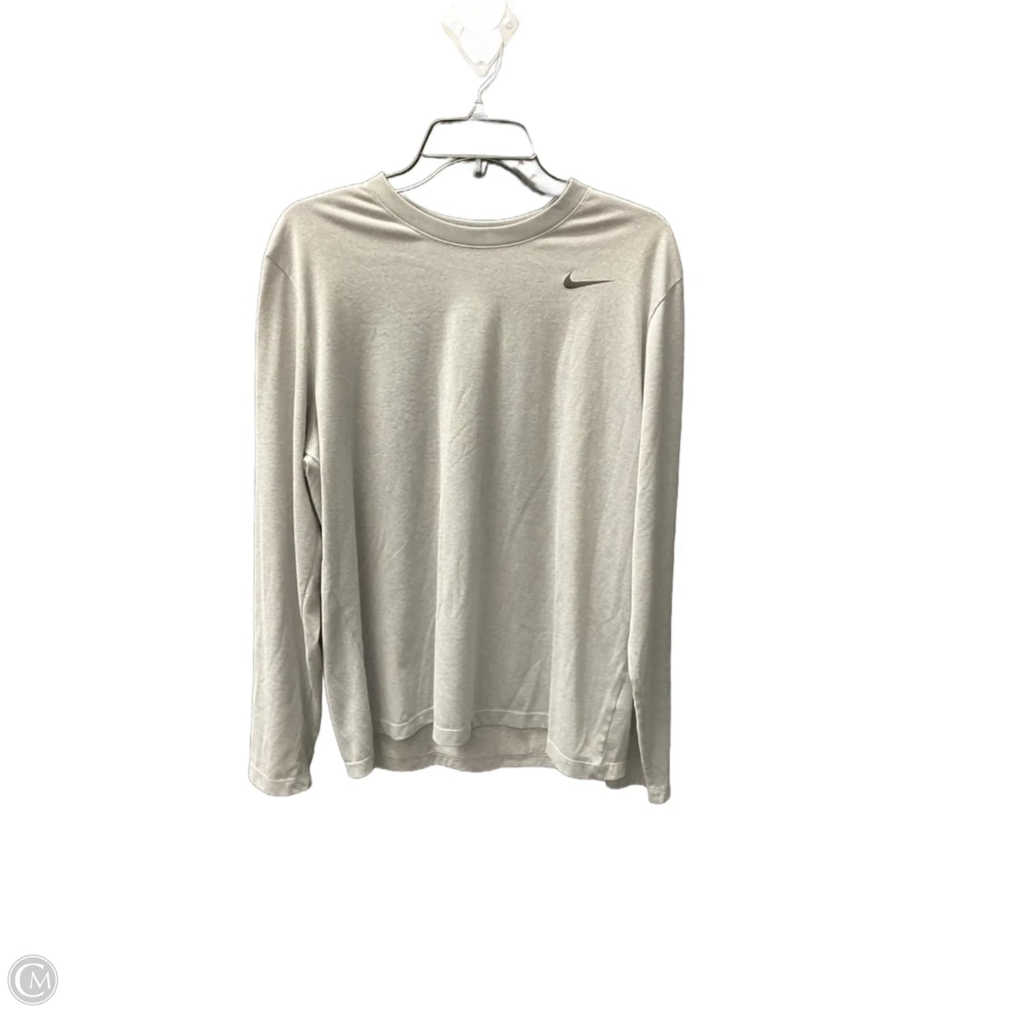 Athletic Top Long Sleeve Crewneck By Nike Apparel In Grey, Size: L