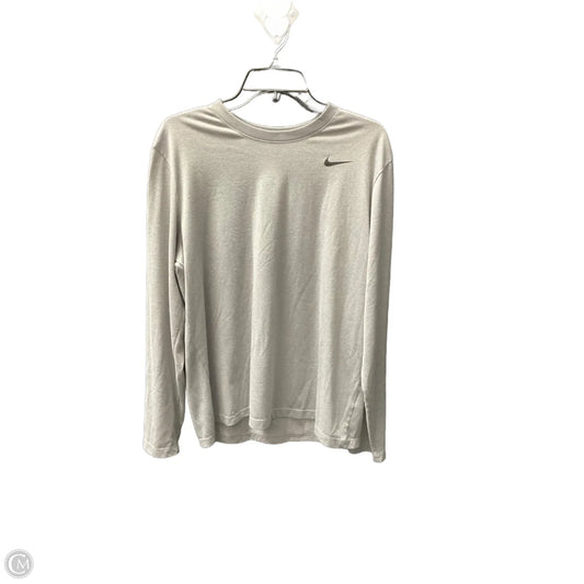 Athletic Top Long Sleeve Crewneck By Nike Apparel In Grey, Size: L