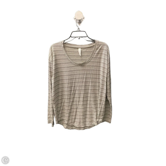 Top Long Sleeve Basic By Athleta In Striped Pattern, Size: M