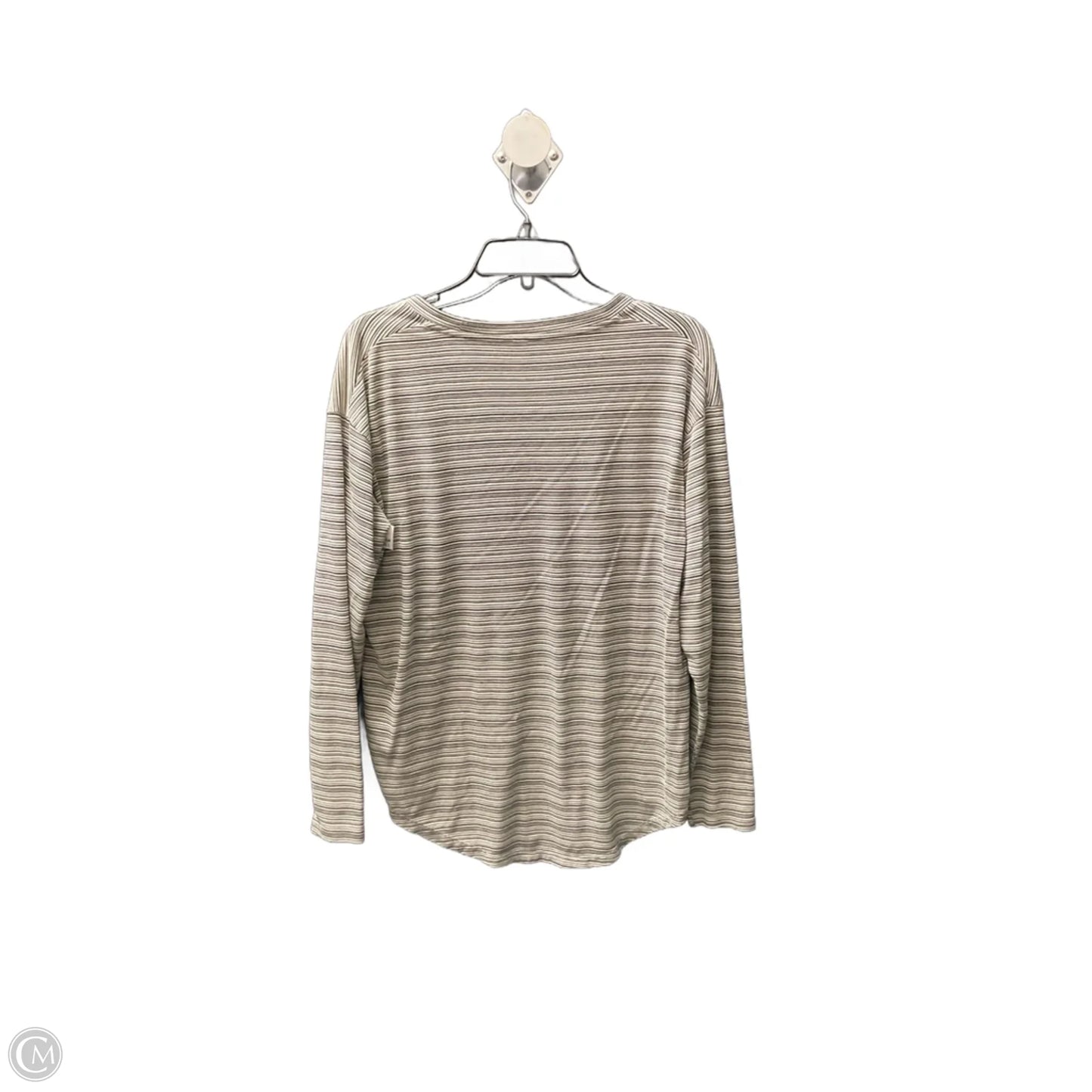 Top Long Sleeve Basic By Athleta In Striped Pattern, Size: M