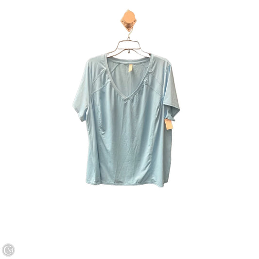 Athletic Top Short Sleeve By Livi Active In Blue, Size: 2x