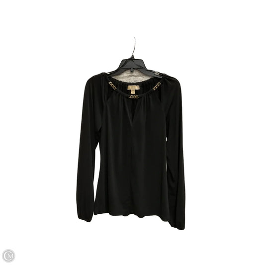 Top Long Sleeve By Michael By Michael Kors In Black, Size: M