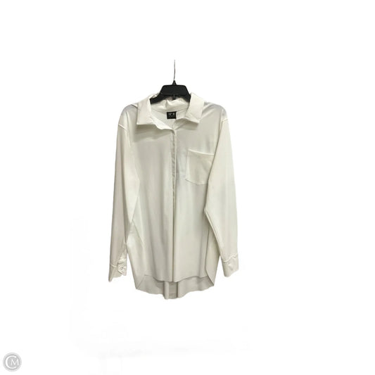 Blouse Long Sleeve By Clothes Mentor In White, Size: 1x