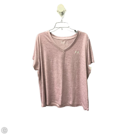 Athletic Top Short Sleeve By Under Armour In Purple, Size: 2x