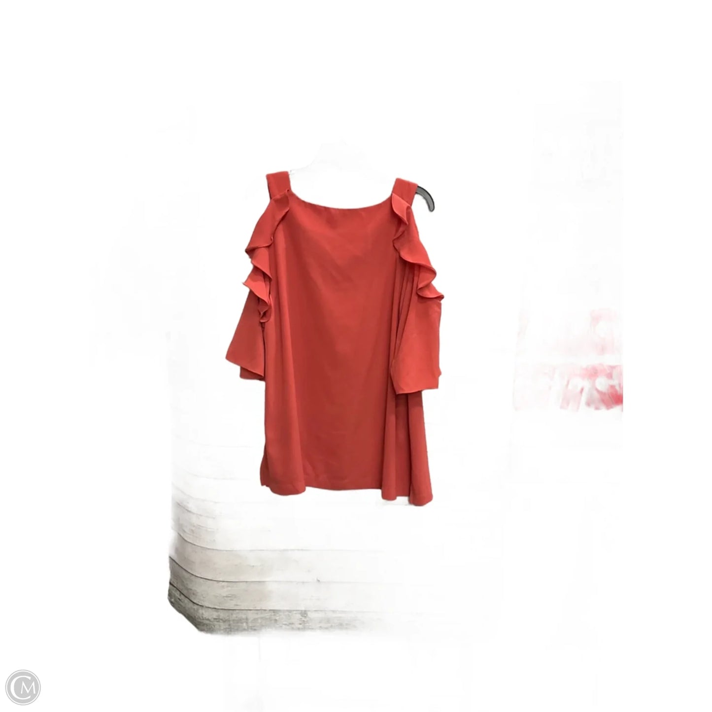 Top Short Sleeve By City Chic In Mauve, Size: 1x