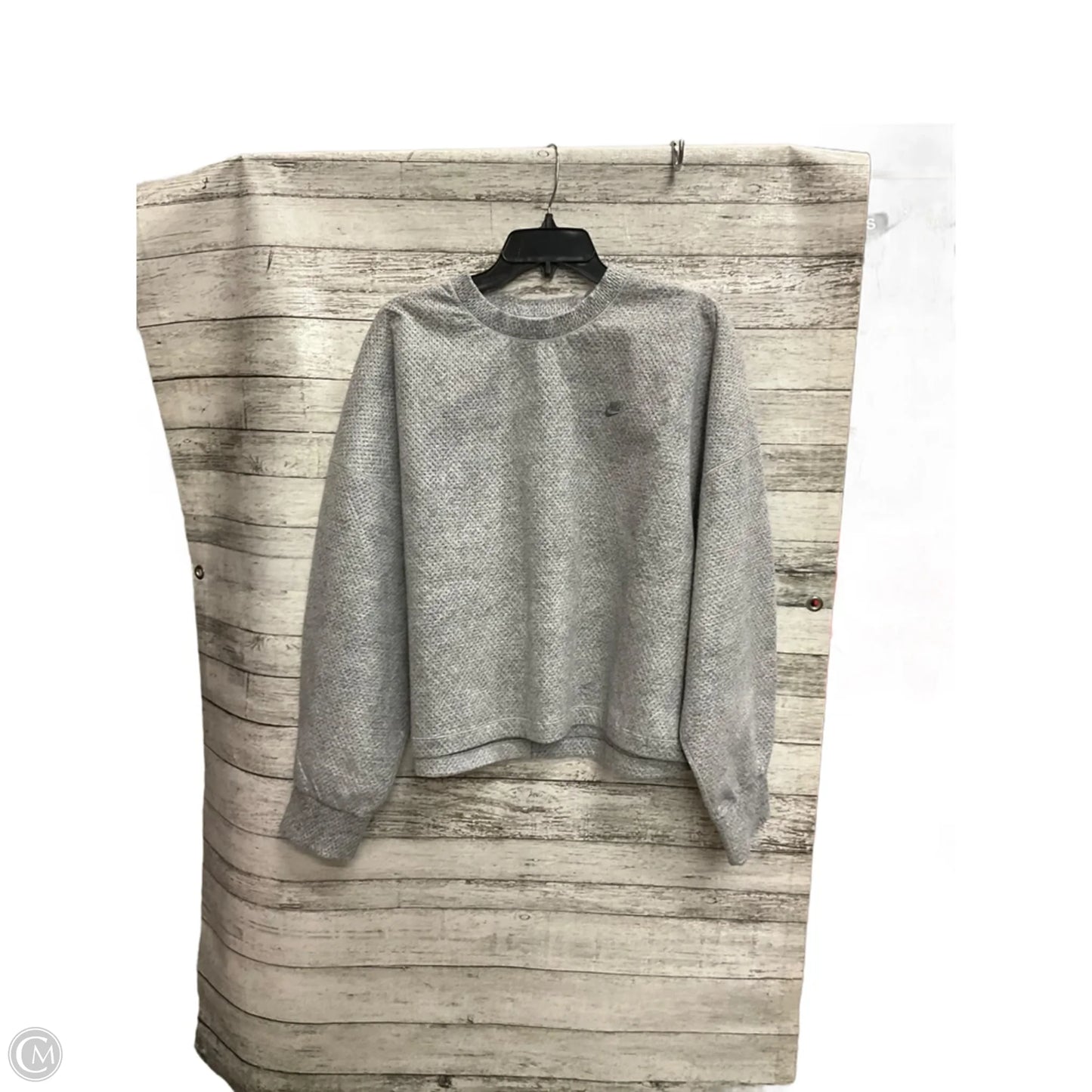 Sweatshirt Crewneck By Nike Apparel In Grey, Size: Xl