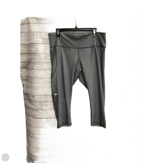 Athletic Capris By Under Armour In Grey, Size: Xxl