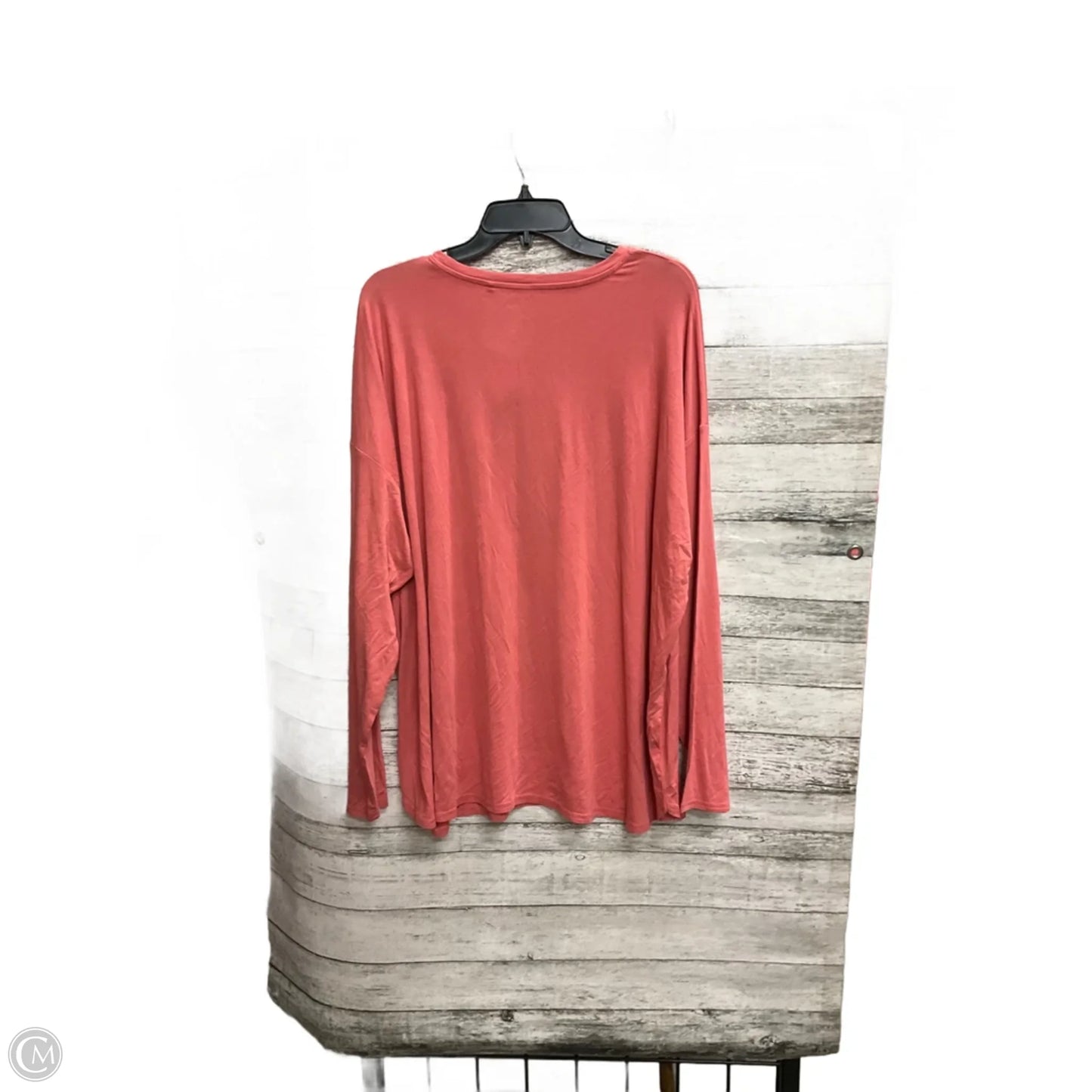 Top Long Sleeve Basic By Gap In Pink, Size: Xxl