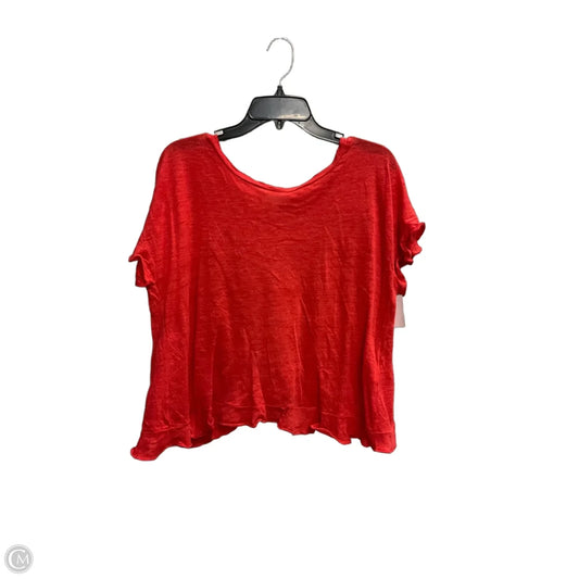 Top Short Sleeve By Eri + Ali In Red, Size: S