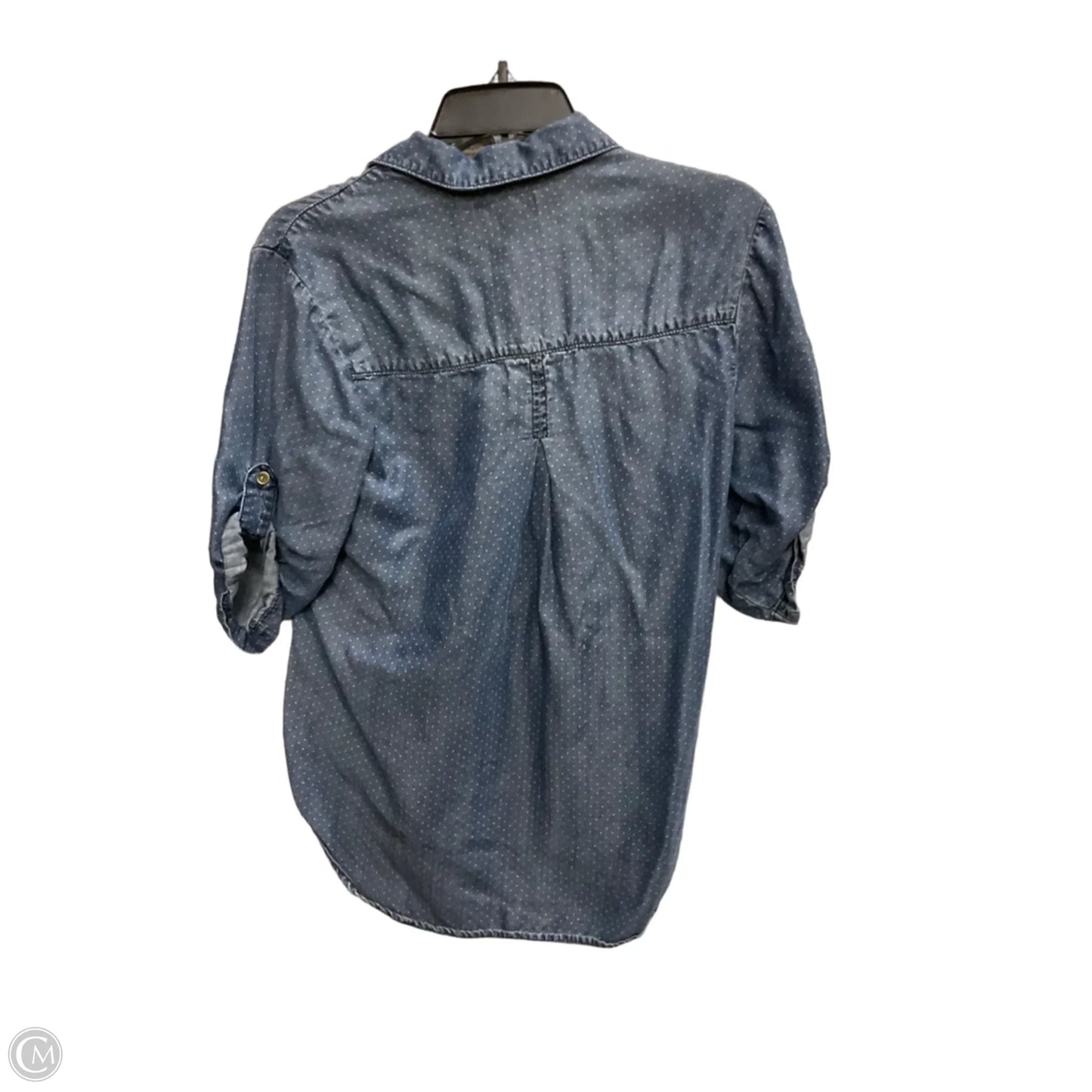 Blouse Short Sleeve By Cloth & Stone In Blue, Size: S