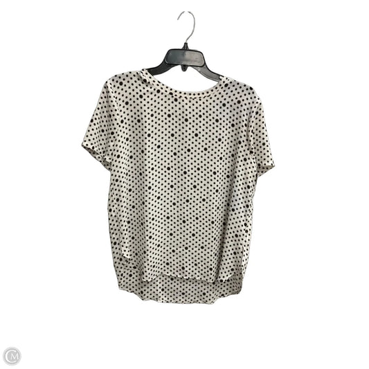 Top Short Sleeve By Loft In White, Size: M