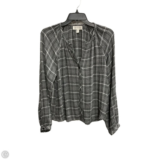 Blouse Long Sleeve By Cloth & Stone In Black, Size: S