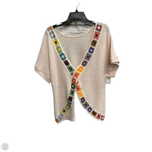 Top Short Sleeve By Shein In Cream, Size: Xl