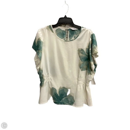 Top Short Sleeve By Nine West In Cream, Size: Xl