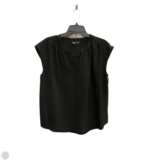 Top Short Sleeve By Simply Vera In Black, Size: L